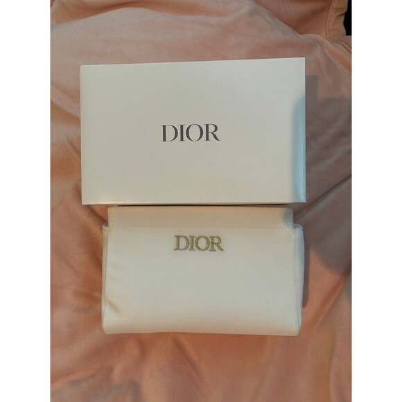Dior Handbags - Dior white velvet Trousse